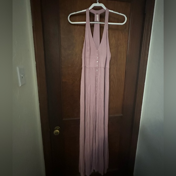 Free People All About It Maxi Dress in Mauve Pink XS - Picture 3 of 7